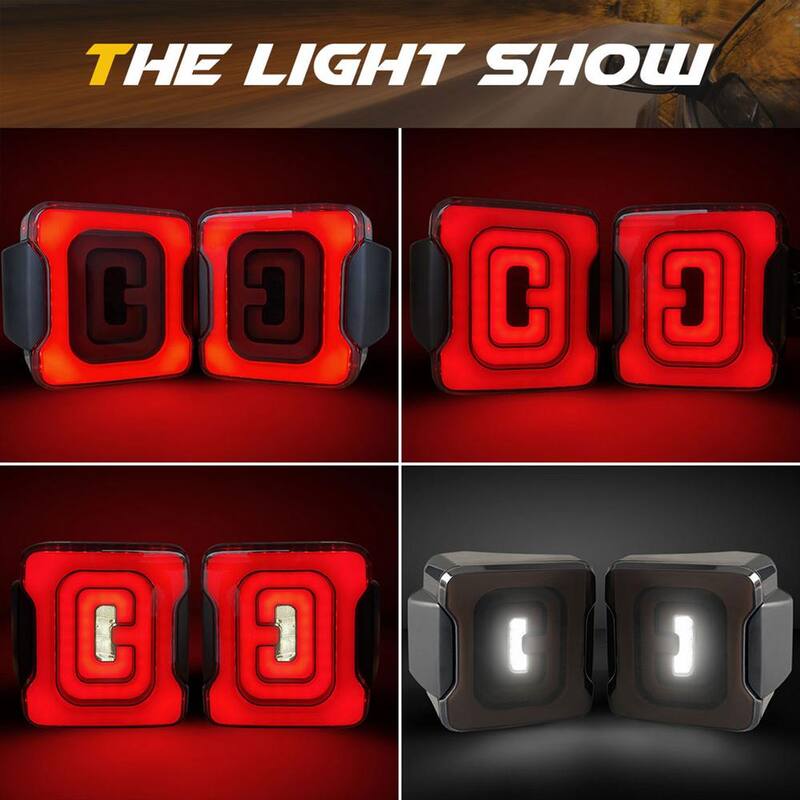 AMERICAN MODIFIED Smoked Tunnel Tail Lights Compatible w/2018-2022 Wrangler JL - AMJPCA03303