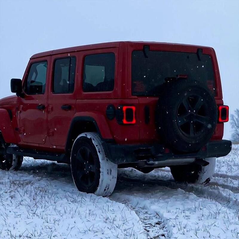 AMERICAN MODIFIED Smoked Tunnel Tail Lights Compatible w/2018-2022 Wrangler JL - AMJPCA03303