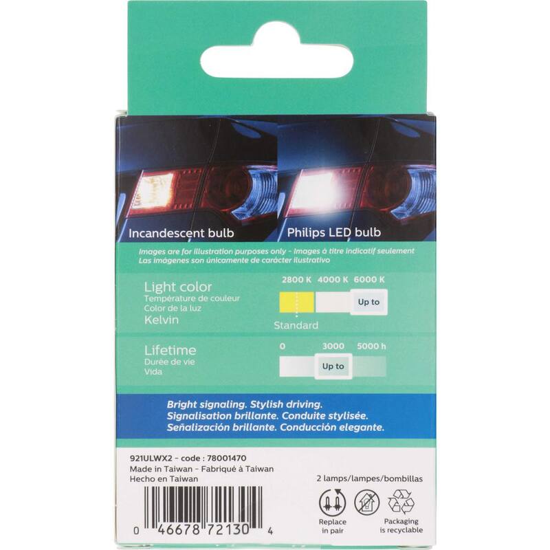 Philips Ultinon LED 921 White Miniature Bulb (2-Pack) - 921WLED