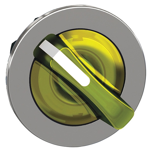 Schneider Electric Interruptor Selectivo de Mano Corta, Iluminado, Amarillo, 2 Posiciones, 30mm - ZB4FK1483