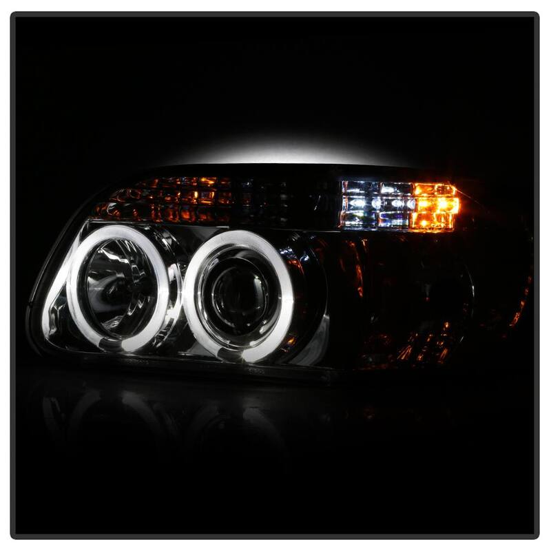 Spyder Auto Ford Explorer 95-01 1PC Projector Headlights - LED Halo - Chrome - High H1 (Included) - Low H1 (Included) - 5010148