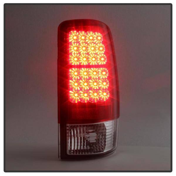 Spyder Auto Chevy Suburban/Tahoe 1500/2500 00-06 / GMC Yukon/Yukon XL 00-06 LED Tail Lights - Red Clear - 5001542