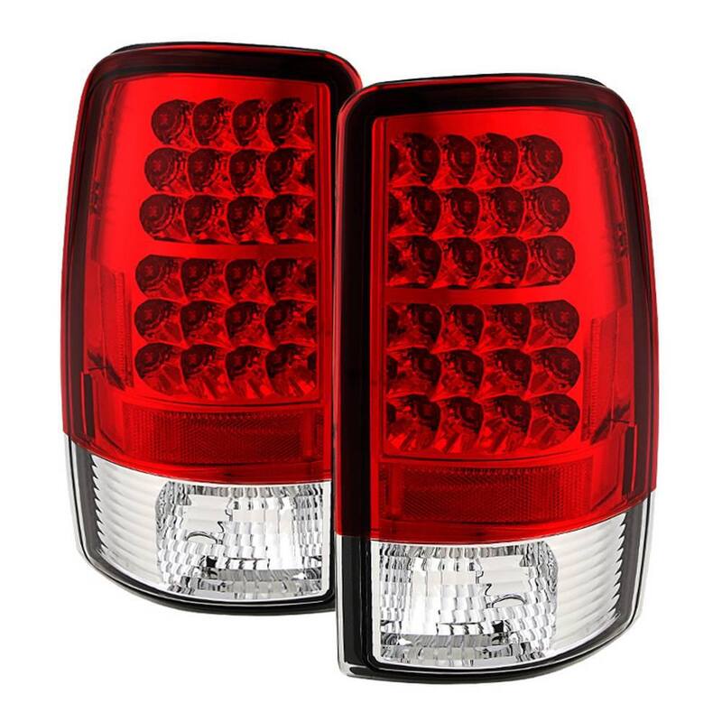 Spyder Auto Chevy Suburban/Tahoe 1500/2500 00-06 / GMC Yukon/Yukon XL 00-06 LED Tail Lights - Red Clear - 5001542