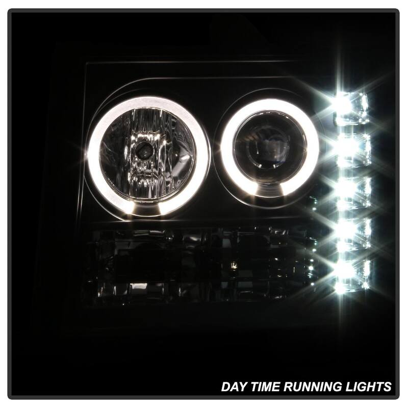 Spyder Auto GMC Sierra 1500/2500/3500 07-13 / GMC Sierra Denali 08-13 Projector Headlights - LED Halo - Black - 5010605