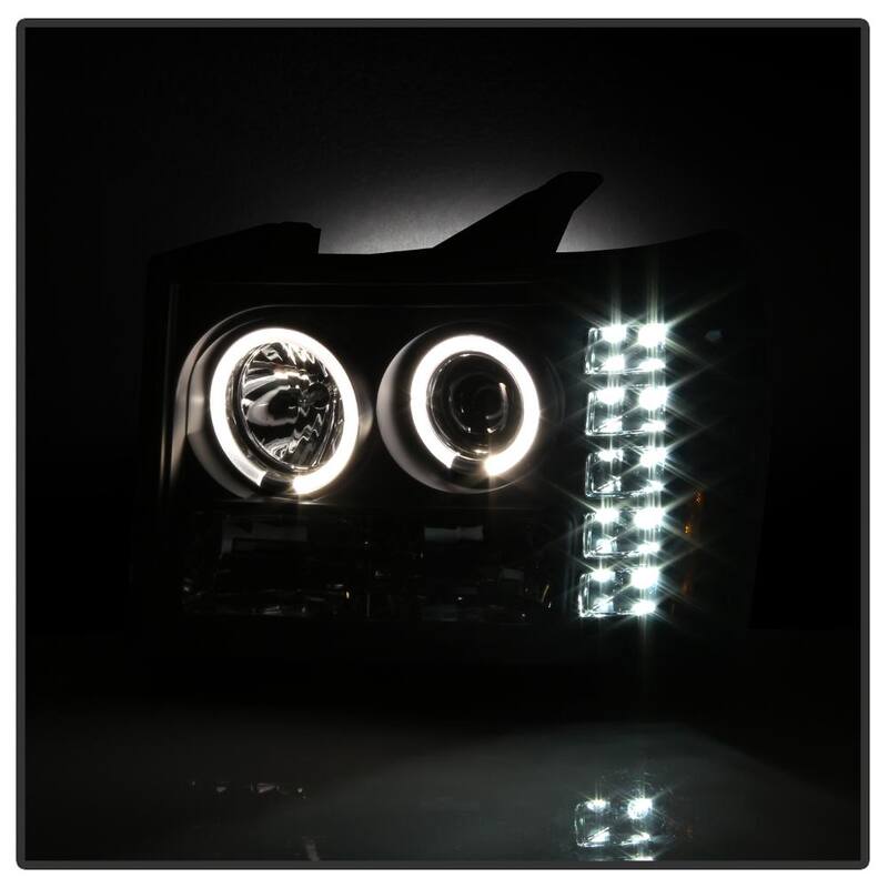 Spyder Auto GMC Sierra 1500/2500/3500 07-13 / GMC Sierra Denali 08-13 Projector Headlights - LED Halo - Black - 5010605
