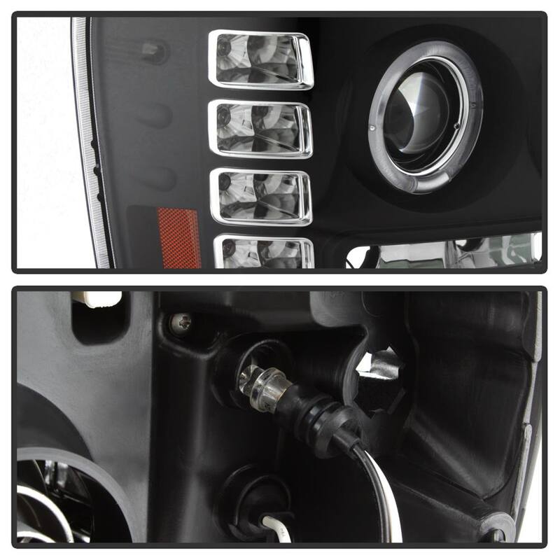 Spyder Auto GMC Sierra 1500/2500/3500 07-13 / GMC Sierra Denali 08-13 Projector Headlights - LED Halo - Black - 5010605