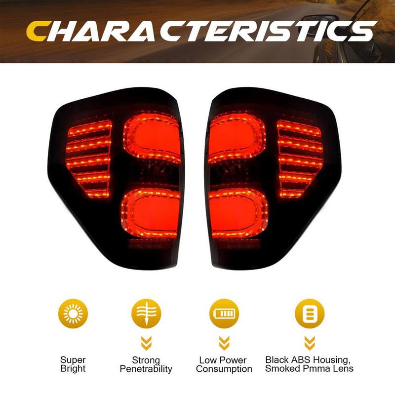 AMERICAN MODIFIED Smoked LED Tail Lights with Turn Signal for 09-14 Ford F150 - AMFMAC00203