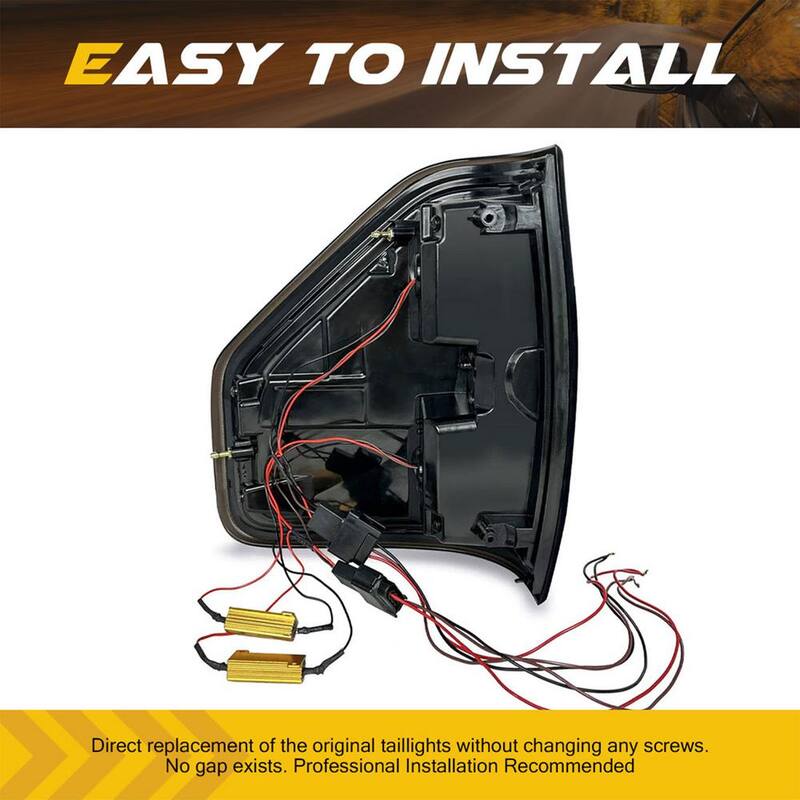 AMERICAN MODIFIED Smoked LED Tail Lights with Turn Signal for 09-14 Ford F150 - AMFMAC00203