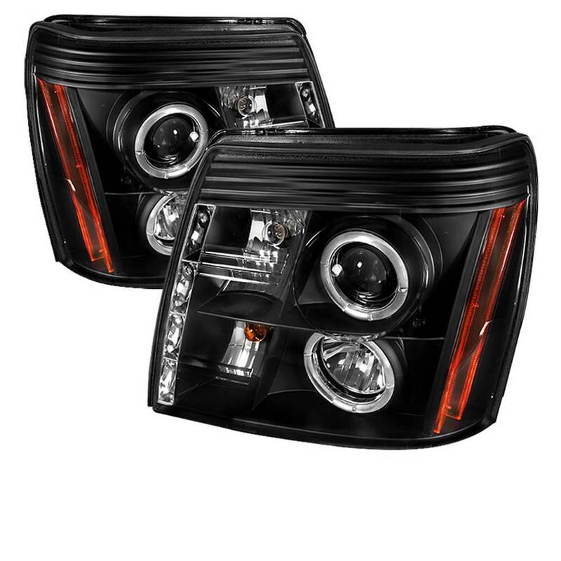 Spyder Auto Cadillac Escalade 03-06 Projector Headlights - Xenon/HID Model Only - LED Halo - DRL - Black - 5042286