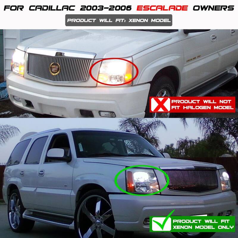 Spyder Auto Cadillac Escalade 03-06 Projector Headlights - Xenon/HID Model Only - LED Halo - DRL - Black - 5042286