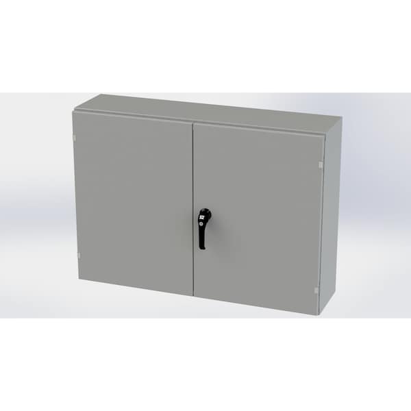 Saginaw Control & Engineering Carbon Steel Electrical Enclosures, 30 in H, 10 in D, 42 in W, NEMA 3R, 12, 13 - SCE-304210WFLP