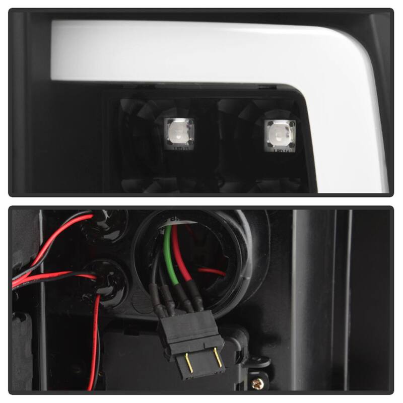 Spyder Auto Chevy Silverado 07-13(Doesn't fit 2010 Model With Dual Reverse Socket 921 Bulb)Version 3 Light Bar LED Tail Light-Black - 5084088