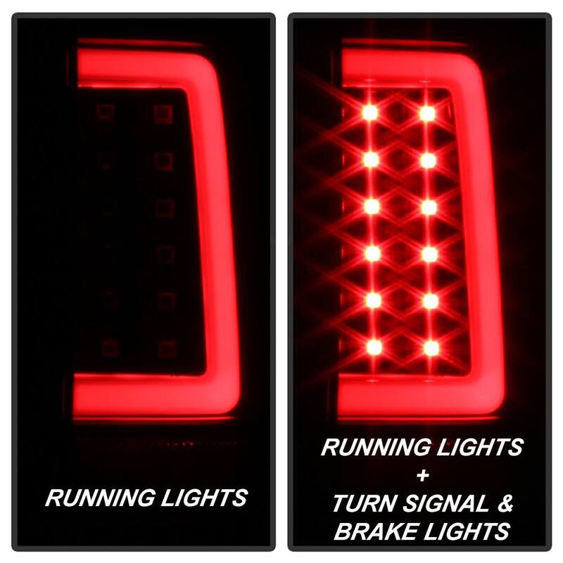 Spyder Auto Chevy Silverado 07-13(Doesn't fit 2010 Model With Dual Reverse Socket 921 Bulb)Version 3 Light Bar LED Tail Light-Black - 5084088