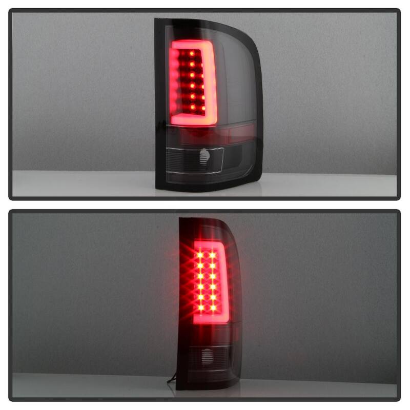 Spyder Auto Chevy Silverado 07-13(Doesn't fit 2010 Model With Dual Reverse Socket 921 Bulb)Version 3 Light Bar LED Tail Light-Black - 5084088