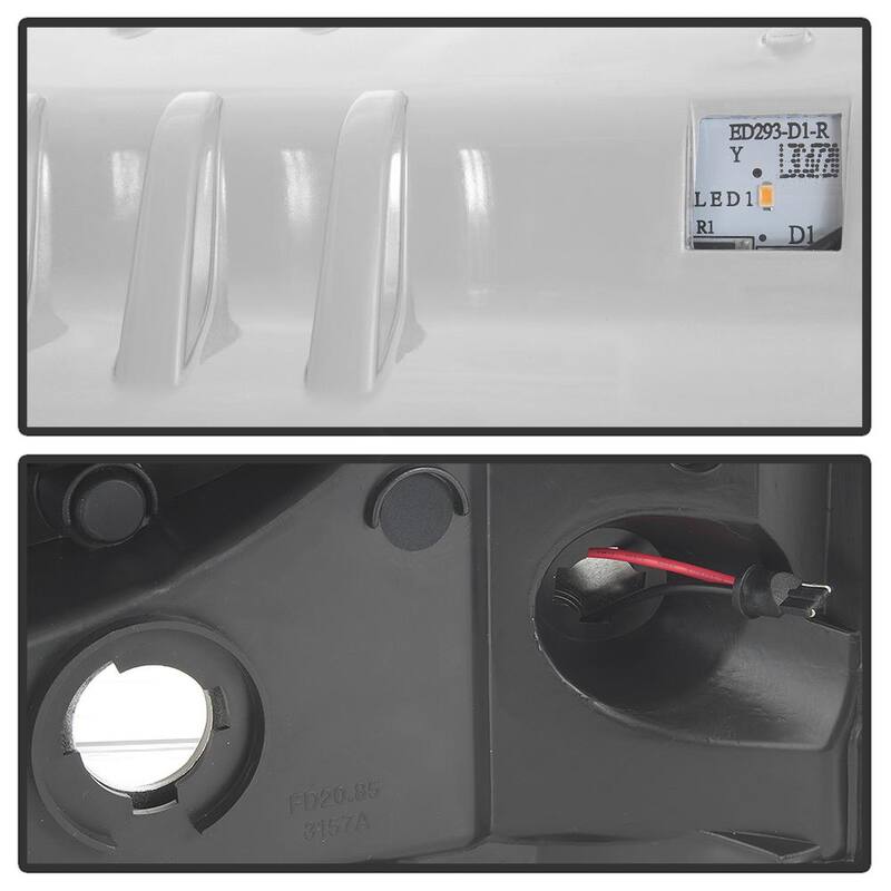 Spyder Auto Ford F250/350/450 Super Duty 05-07 Version 2 Projector Headlights - Light Bar DRL - Black - 5084682