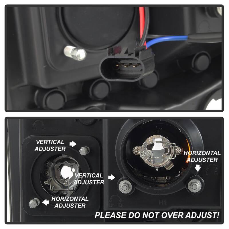 Spyder Auto Ford F250/350/450 Super Duty 05-07 Version 2 Projector Headlights - Light Bar DRL - Black - 5084682