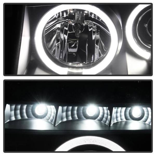 Spyder Auto Nissan Titan 04-15 / Nissan Armada 04-07 Projector Headlights - LED Halo - LED ( Replaceable LEDs ) - Black Smoke - 5078605