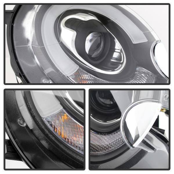 Spyder Auto Mini Cooper 2007-2012 Projector Headlights - Halogen Model Only ( Not Compatible With Xenon/HID Model ) - DRL - Black - 5080608