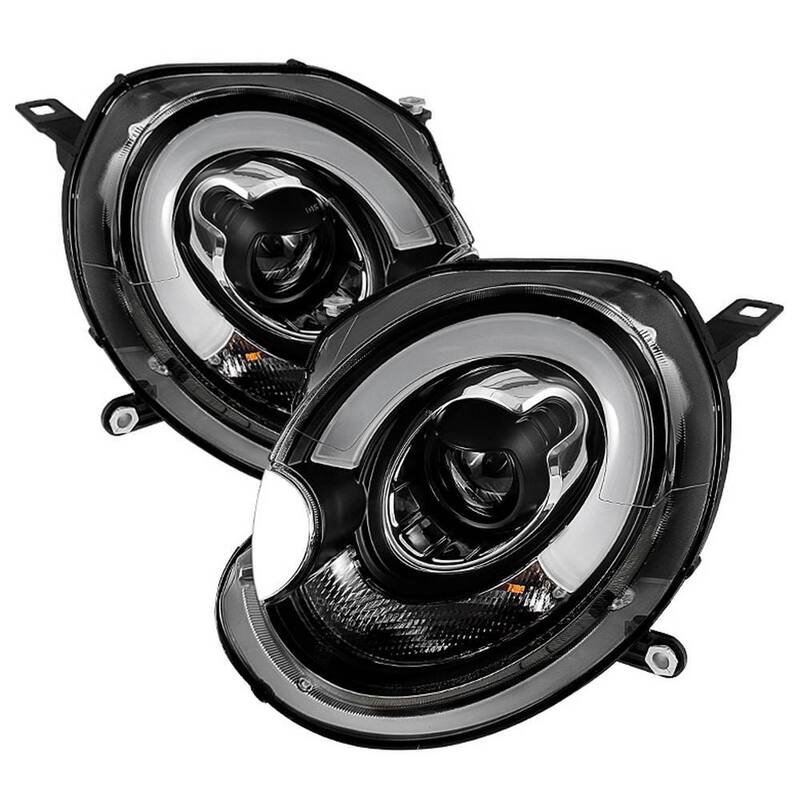 Spyder Auto Mini Cooper 2007-2012 Projector Headlights - Halogen Model Only ( Not Compatible With Xenon/HID Model ) - DRL - Black - 5080608