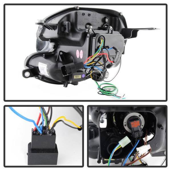 Spyder Auto Mini Cooper 2007-2012 Projector Headlights - Halogen Model Only ( Not Compatible With Xenon/HID Model ) - DRL - Black - 5080608