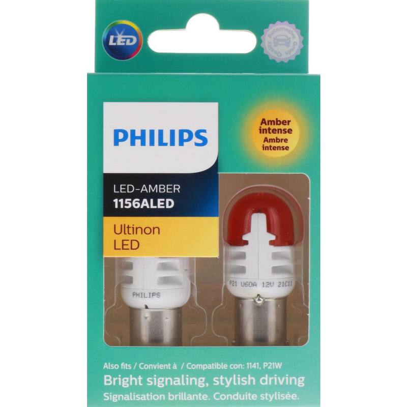 Philips Ultinon LED 1156 Amber Signaling Bulb (2-Pack) - 1156ALED