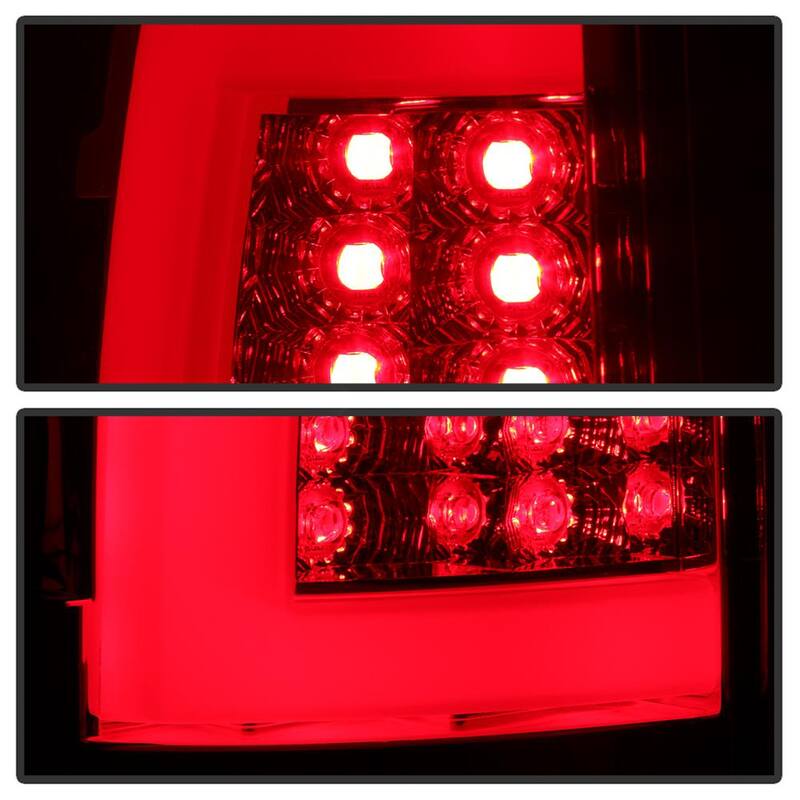 Spyder Auto Chevy Suburban/Tahoe 1500/2500 00-06 / GMC Yukon/Yukon XL 00-06 Version 2 Light Bar LED Tail Lights - Red Clear - 5084163