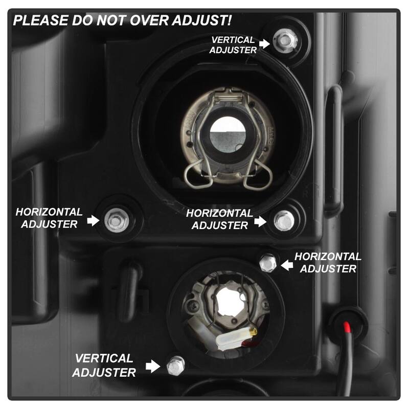 Spyder Auto Ford F-250/F-350/F450 Super Duty 11-16 Version 2 Projector Headlights - Light Bar DRL - Chrome - 5084705