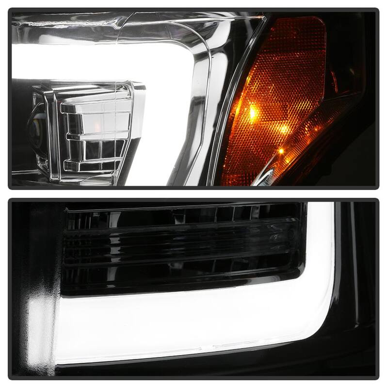 Spyder Auto Ford F-250/F-350/F450 Super Duty 11-16 Version 2 Projector Headlights - Light Bar DRL - Chrome - 5084705