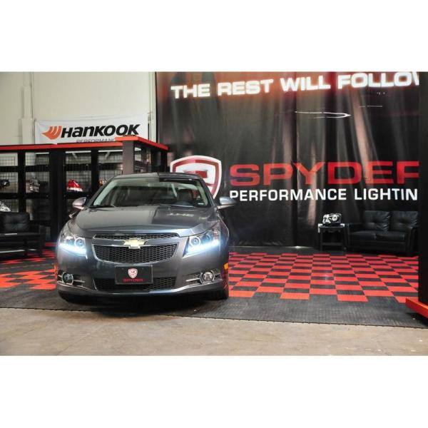 Spyder Auto Chevy Cruze 11-14 Projector Headlights - LED Halo -DRL - Black - High H1 (Included) - Low H7 (Included) - 5037916