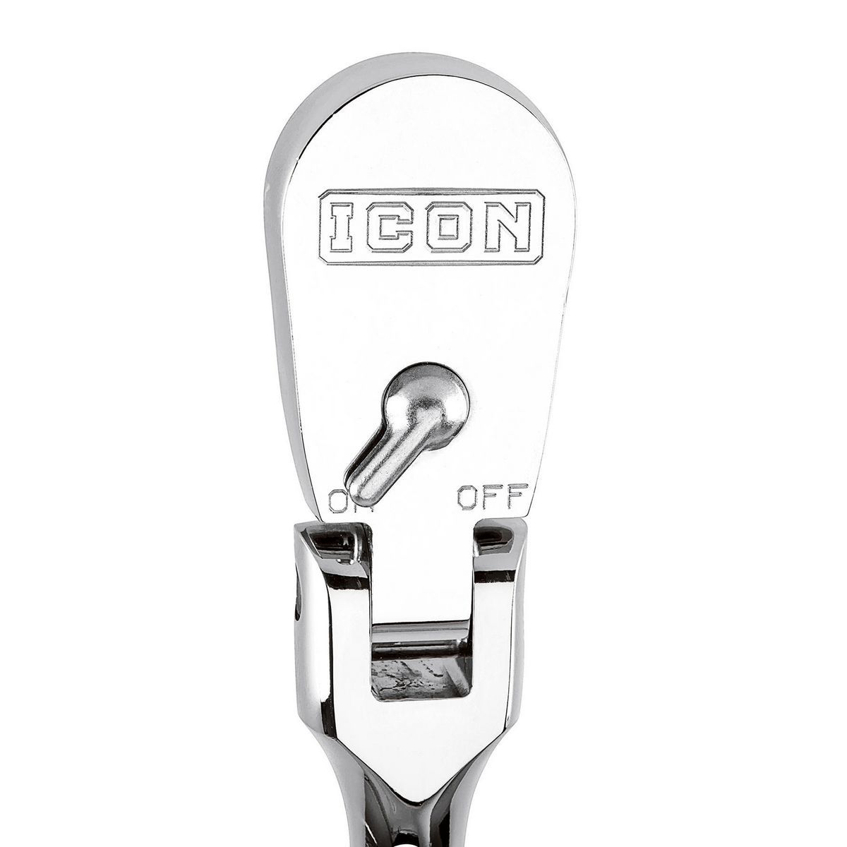 Trinquete de cabeza flexible de alcance largo con agarre cómodo de 1/2 pulgada de Icon - 64705