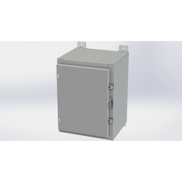 Saginaw Control & Engineering Carbon Steel Electrical Enclosures, 16 in H, 10 in D, 12 in W, NEMA 4, Hinged - SCE-16H1210LP