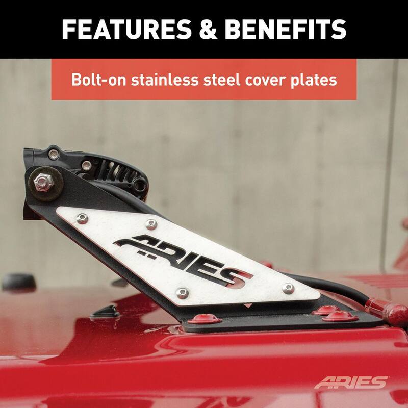 Aries Jeep TJ Hood Light Mounting Brackets - 15913