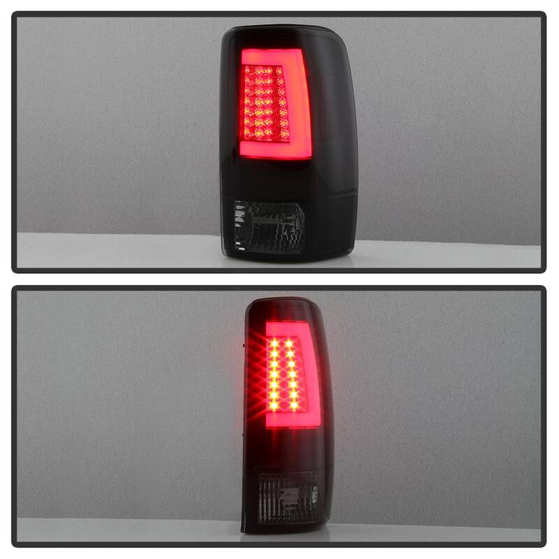 Spyder Auto Chevy Suburban/Tahoe 1500/2500 00-06 / GMC Yukon/Yukon XL 00-06 Version 2 Light Bar LED Tail Lights - Black Smoke - 5084156