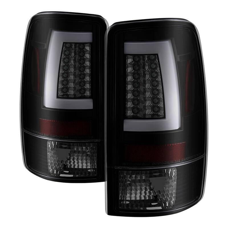 Spyder Auto Chevy Suburban/Tahoe 1500/2500 00-06 / GMC Yukon/Yukon XL 00-06 Version 2 Light Bar LED Tail Lights - Black Smoke - 5084156