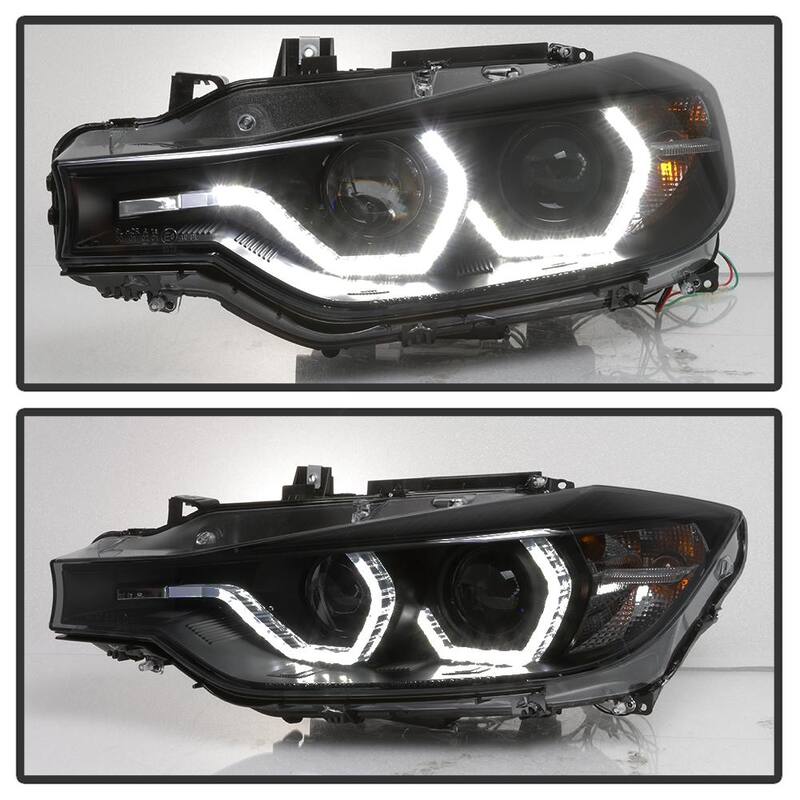 Spyder Auto BMW F30 3 Series 2012 - 2014 4DR Projector Headlights - LED DRL - Black Smoke - 5085047