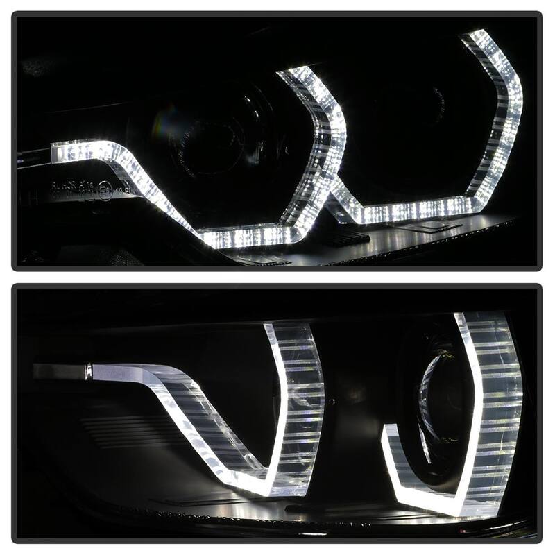 Spyder Auto BMW F30 3 Series 2012 - 2014 4DR Projector Headlights - LED DRL - Black Smoke - 5085047