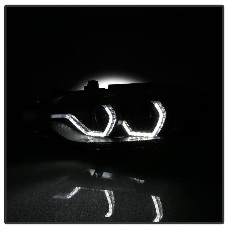 Spyder Auto BMW F30 3 Series 2012 - 2014 4DR Projector Headlights - LED DRL - Black Smoke - 5085047
