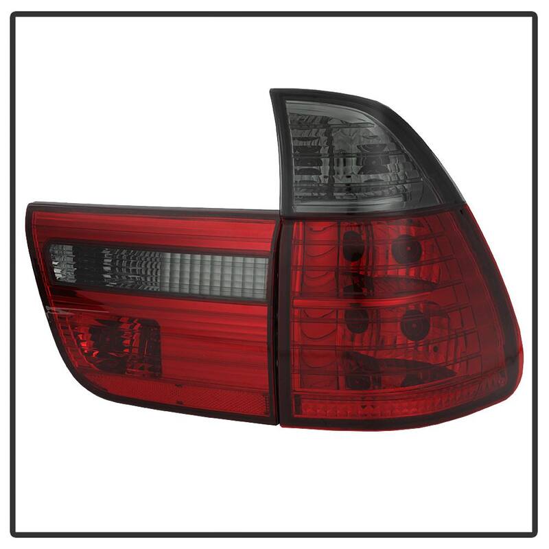 Spyder Auto BMW E53 X5 00-06 4PCS Euro Style Tail Lights- Red Smoke - 5000842