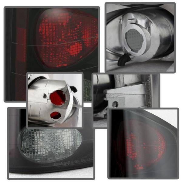 Spyder Auto Chevy S10 94-04 / GMC Sonoma 94-04 / Isuzu Hombre 96-00 Euro Style Tail Lights - Black Smoke - 5078049