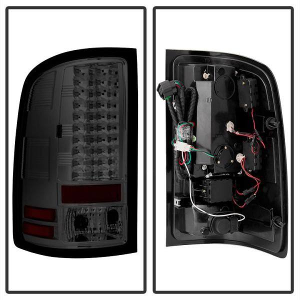 Spyder Auto GMC Sierra 1500 07-13 2500HD/3500HD 07-14 (Doesn't fit 3500HD Dually Models) LED Tail Lights - Smoke - 5014962