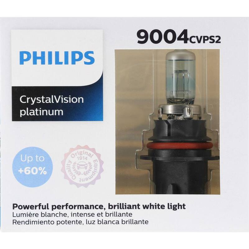 Philips CrystalVision Platinum 9004 White Headlight/Fog Light (2-Pack) - 9004CVPS2