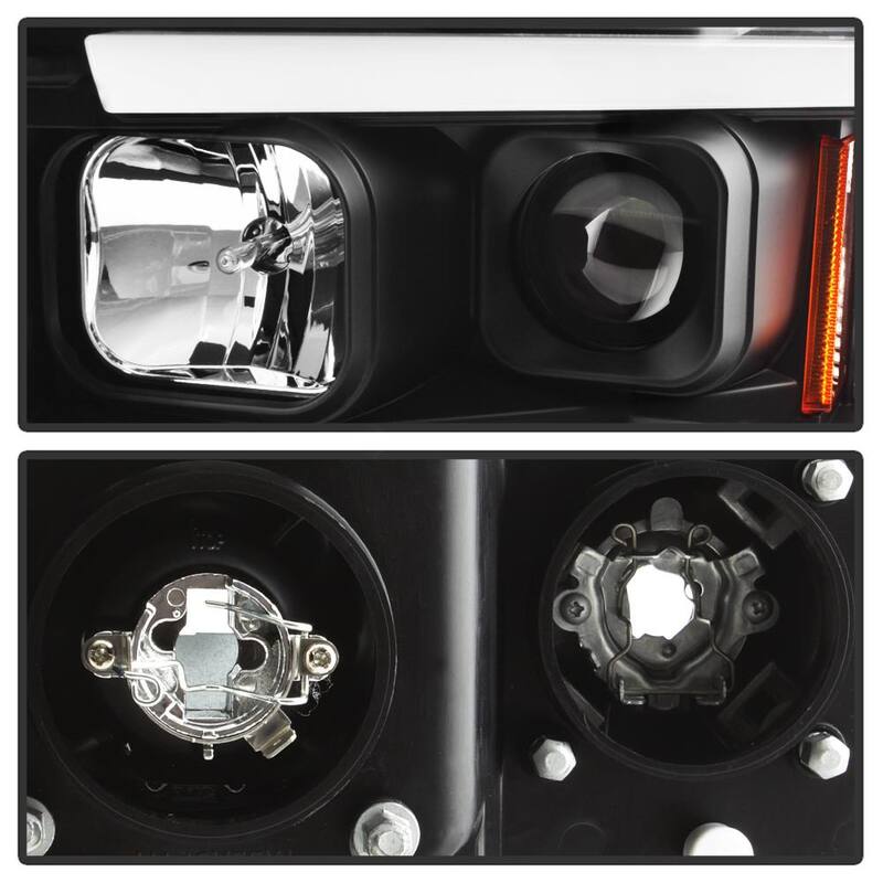 Spyder Auto Dodge Ram 1500 02-05 / Ram 2500/3500 03-05 Light Bar Projector Headlights - Black - 5084606