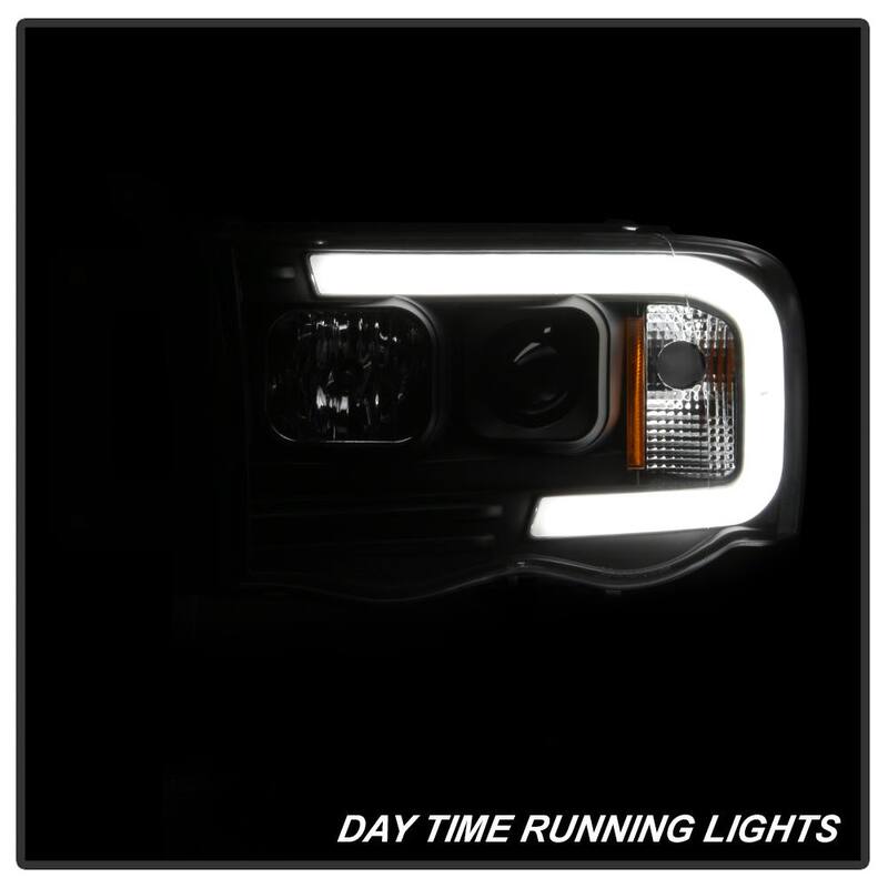 Spyder Auto Dodge Ram 1500 02-05 / Ram 2500/3500 03-05 Light Bar Projector Headlights - Black - 5084606