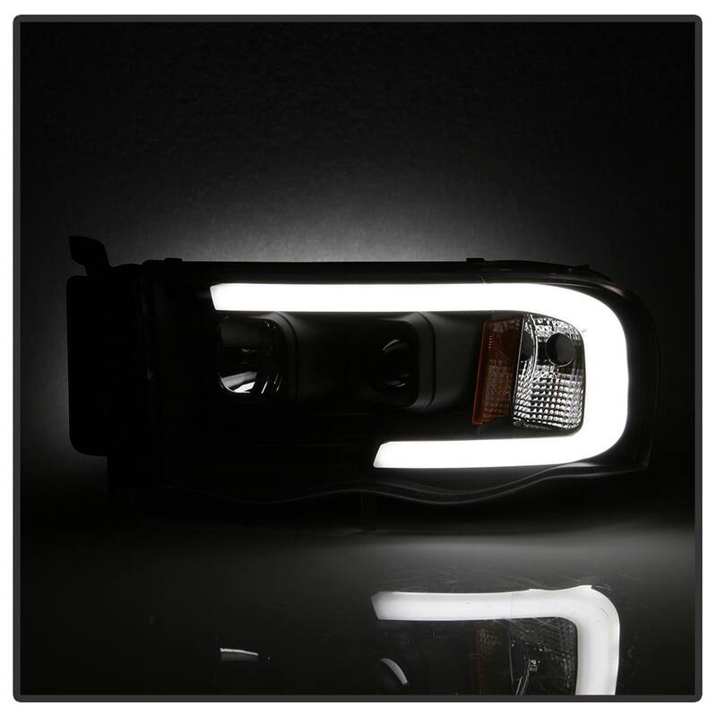 Spyder Auto Dodge Ram 1500 02-05 / Ram 2500/3500 03-05 Light Bar Projector Headlights - Black - 5084606