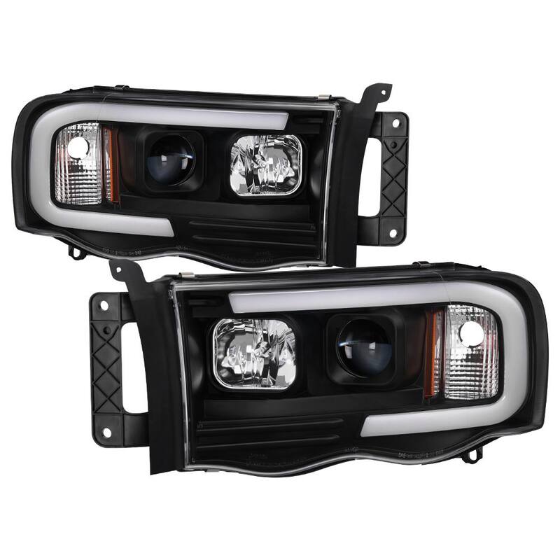 Spyder Auto Dodge Ram 1500 02-05 / Ram 2500/3500 03-05 Light Bar Projector Headlights - Black - 5084606