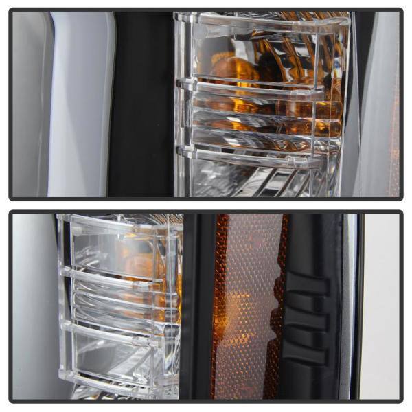 Spyder Auto Chevy Silverado 1500 14-15 Projector Headlights - Light Bar DRL - Black - High H1 (Included) - Low H7 (Included) - 5079473