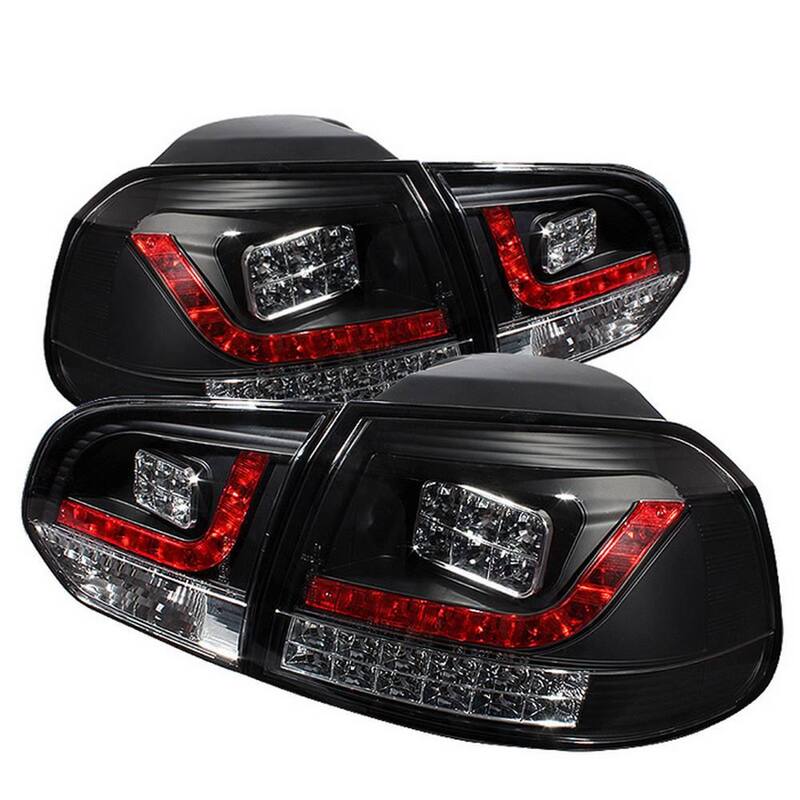 Spyder Auto Volkswagen Golf / GTI 10-13 LED Tail Lights - Black - 5008176