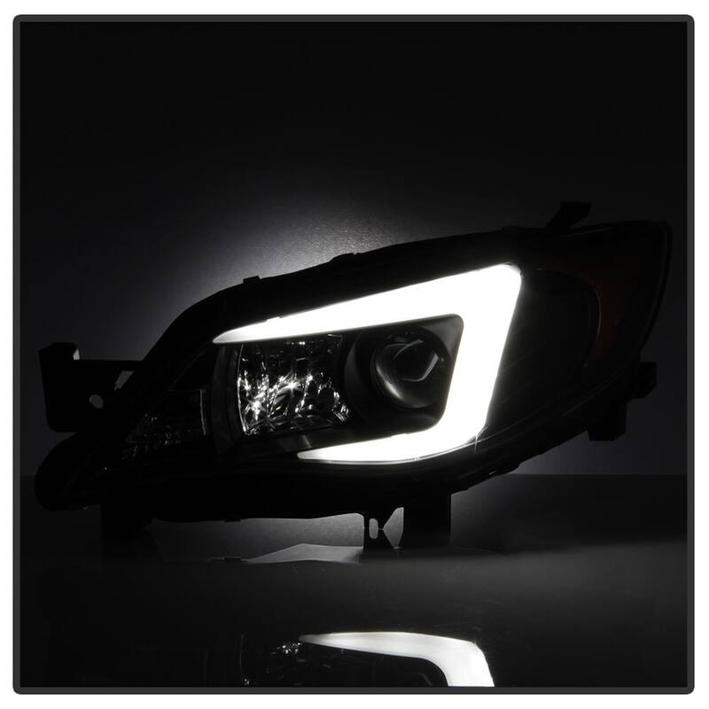 Spyder Auto Subaru Impreza WRX 2008-2014 Projector Headlights - Xenon/HID Model Only- Light Bar DRL - Black - 5083937
