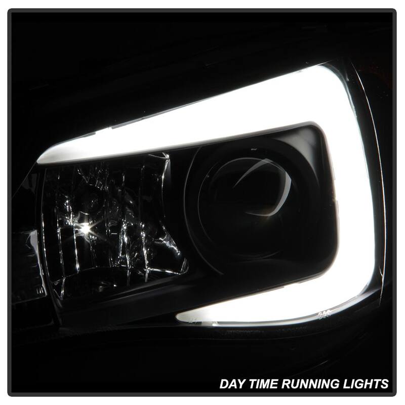 Spyder Auto Subaru Impreza WRX 2008-2014 Projector Headlights - Xenon/HID Model Only- Light Bar DRL - Black - 5083937