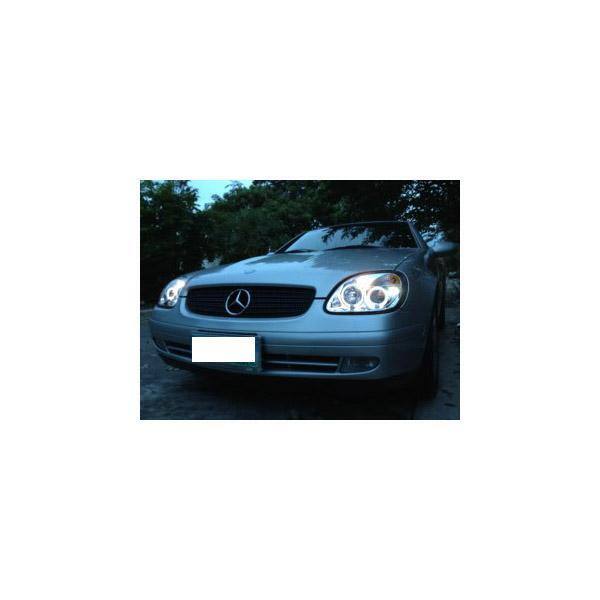 Spyder Auto Mercedes Benz SLK 98-04 1PC Projector Headlights - Halogen Model Only - LED Halo - Chrome - 5011206